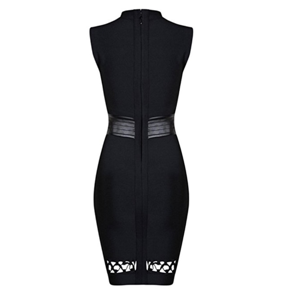 Very Sexy & Elegant Black lace up bandage dress - Picture 5 of 8